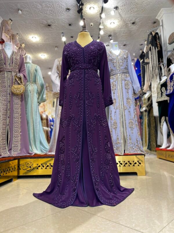 قفطان قطعتين مبلع في صدر - Image 6