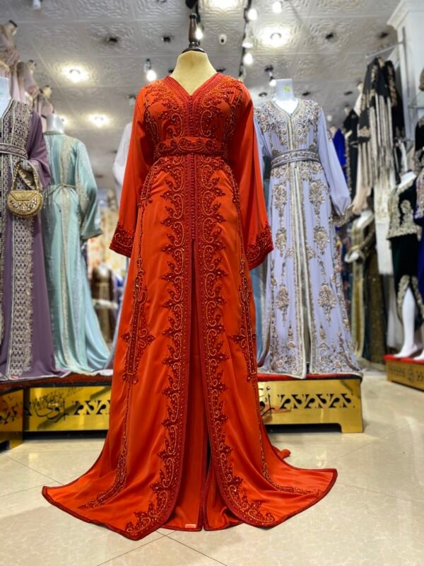قفطان قطعتين مبلع في صدر - Image 5