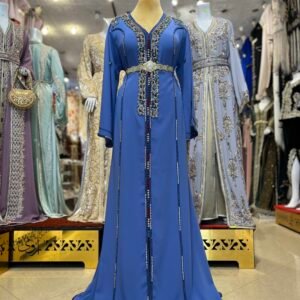 قفطان  احجار ملونة
