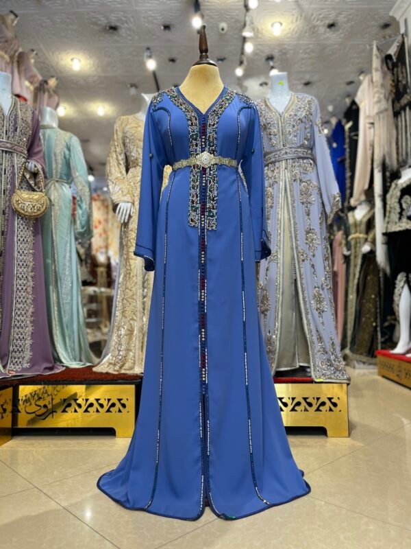 قفطان  احجار ملونة