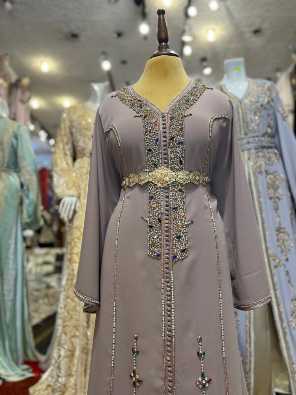 قفطان  احجار ملونة - Image 3