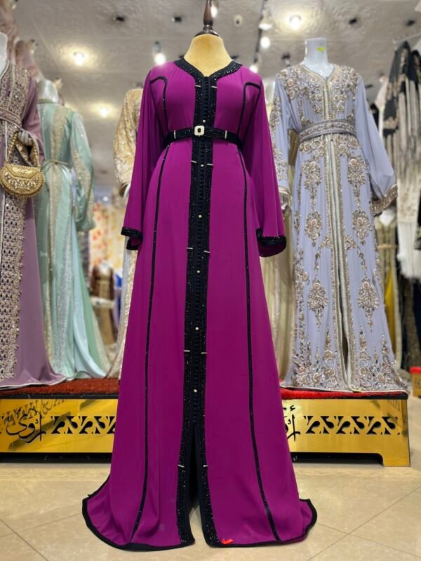 قفطان بالياقوت اسود - Image 6